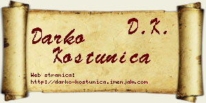 Darko Koštunica vizit kartica